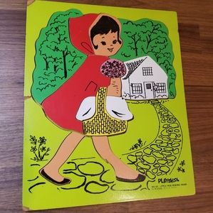 Vintage Playskool Little Red Riding Hood Wooden 13